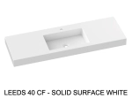 Plan vasque lavabo sur mesure : L 50 à 201 x P 30 à 51 cm, finition lisse mate, Solid-Surface, Anti bactérien, résine Akrytan® Solid, teinté dans la masse, Livraison Offerte.